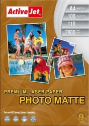 Fotopapír ActiveJet 110g/m2 A4/100 listů, matný, LASER