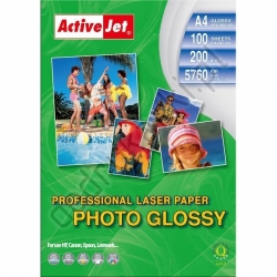 Fotopapír ActiveJet  200g/m2 A4/100 listů, LESK, LASER