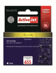 HP 655XL, CZ112AE, yellow, vysokokapacitní, 12ml