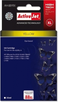 HP no.88XL - Yellow (žlutá), C9393AE,  vysokokapacitní 35ml