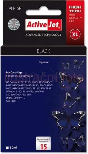 HP 15, C6615D, black, 50ml