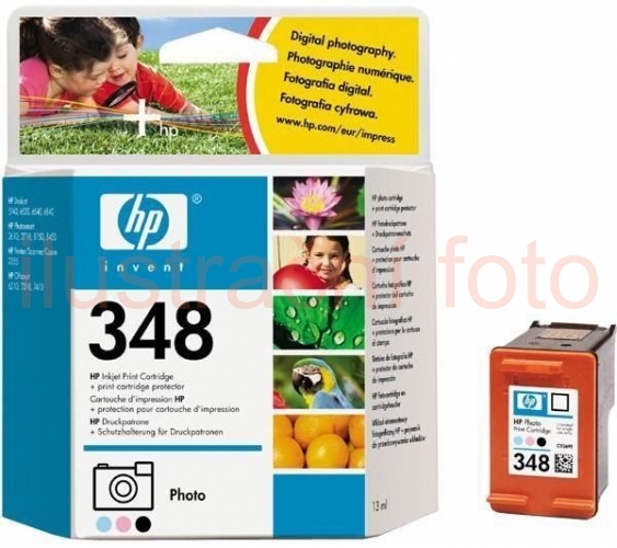HP 348, C9369EE, tri-colour, 130 fotografií, originál