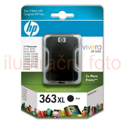 HP 363XL, C8719EE, black, 17ml, originál